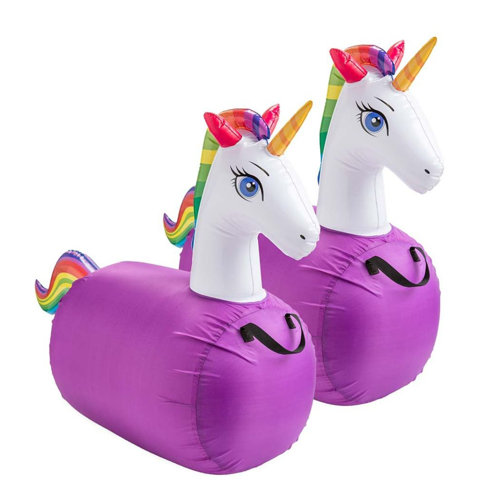 inflatable hop and go unicorn